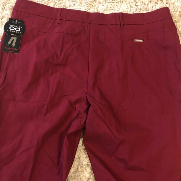 NWT Rekucci Curvy Woman Barley Bootcut Plus Sz WP24 Burgandy Pant w/Tummy Contro - Picture 4 of 6
